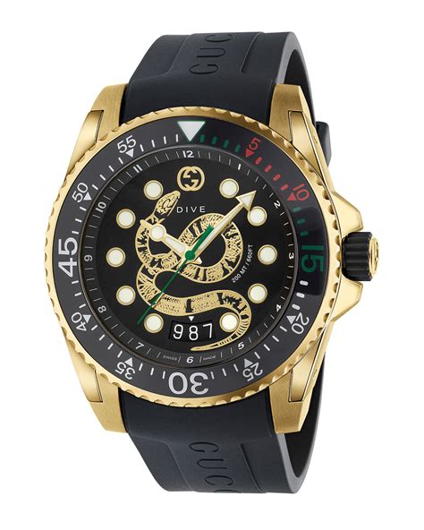 gucci dive watch for men|Gucci snake watch men's.